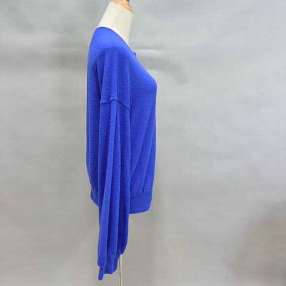 Free People Beach TGIF Pullover Sweater In Royal Blue Size Extra Small - Picture 11 of 15